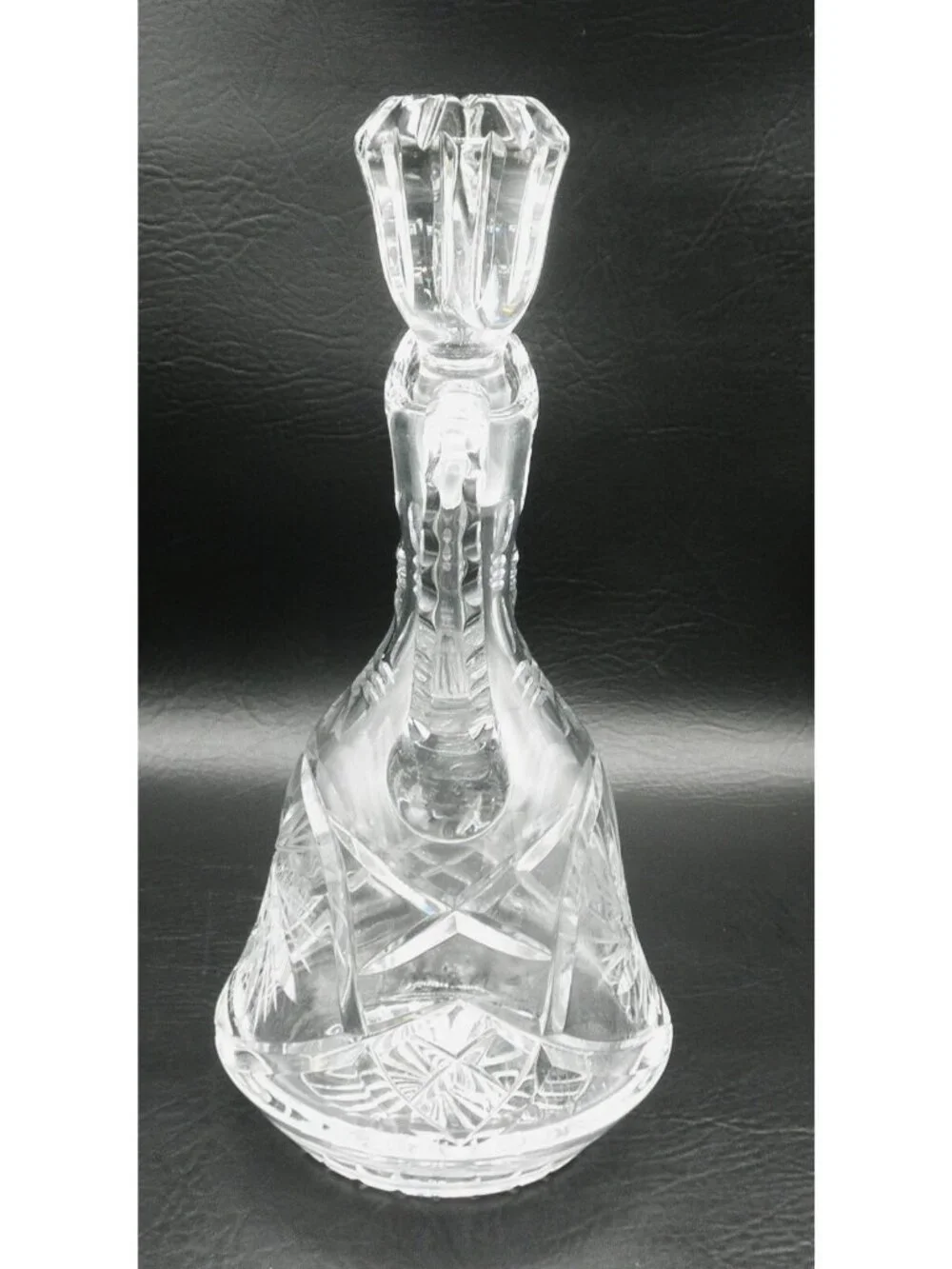 Handled Wine Decanter American Brilliant APB Cut Glass American Pinwheel 12 Inch